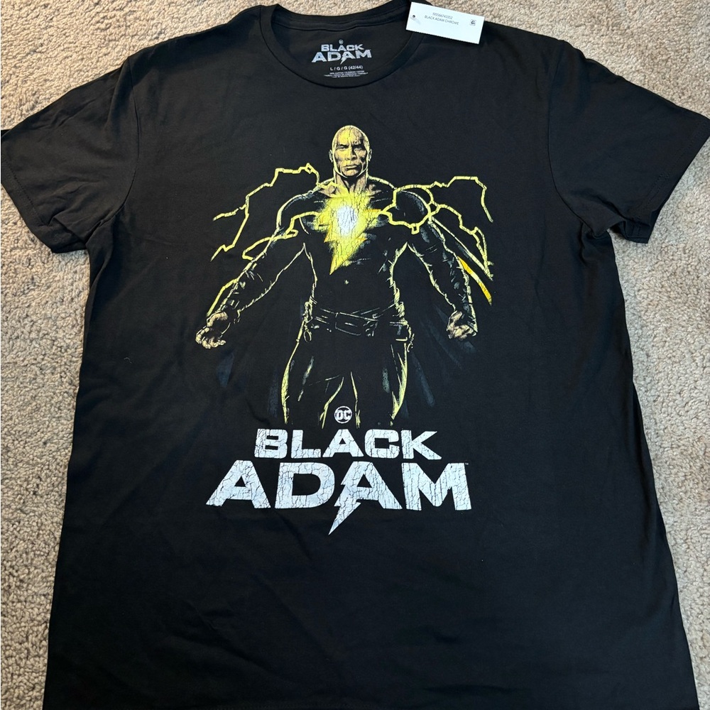 MAD Engine Black Adam Black and Yellow Short Sleeve Tee - Large